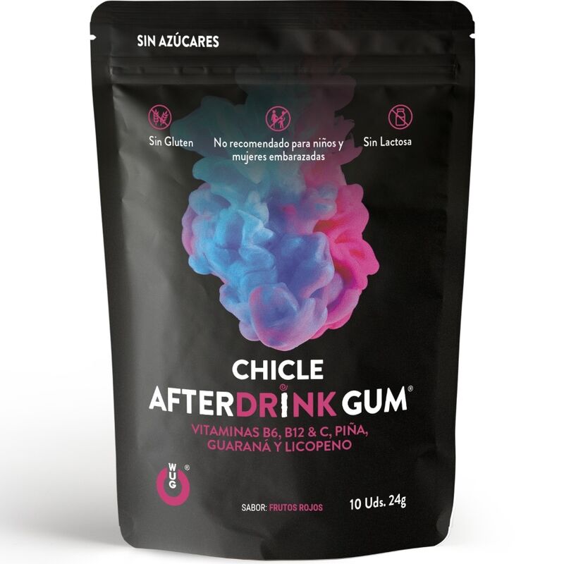 WUG GUM - AFTER DRINK HANGOVER CHEWING GUM 10 UNITS