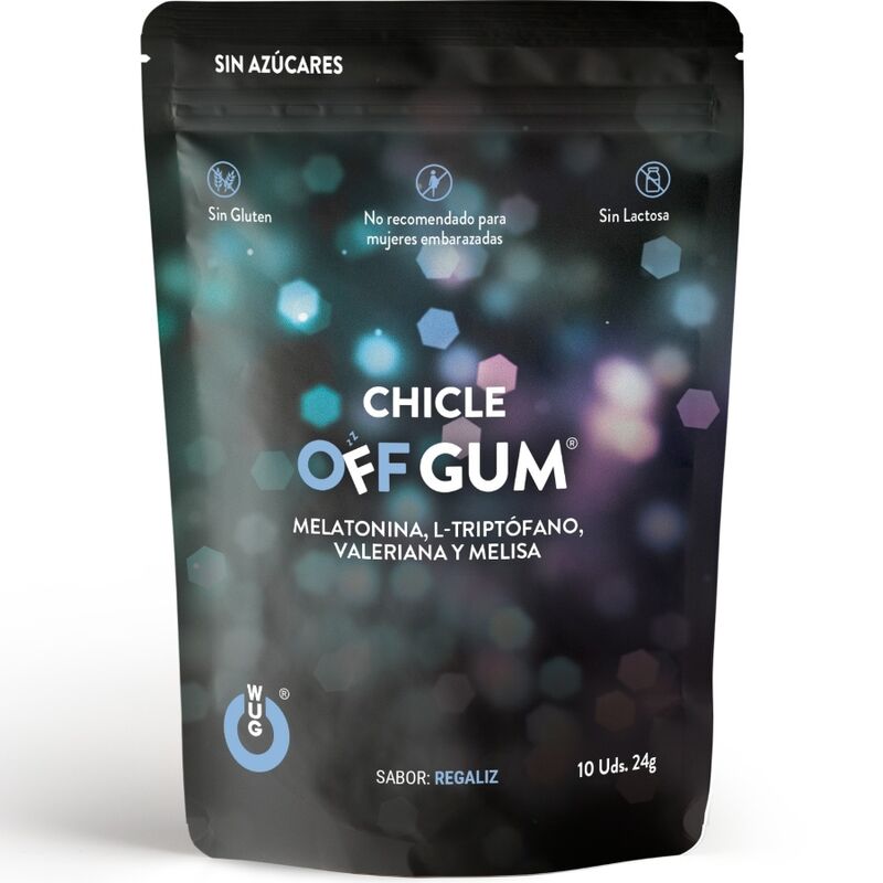 WUG GUM - OFF CHEWING GUM VALERIAN, TRYPTOPHAN, MELISSA AND MELATONIN 10 UNITS