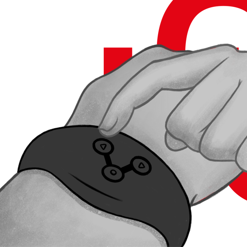 WATCHME - WIRELESS TECHNOLOGY REMOTE CONTROL WATCH WITH JET BLACK