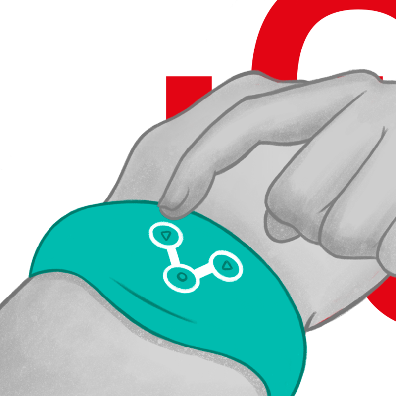 WATCHME - AQUAMARINE WATCH WITH WIRELESS TECHNOLOGY REMOTE CONTROL