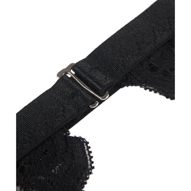 SUBBLIME - 3-PIECE SET BRA + GARTER BELT + THONG S/M