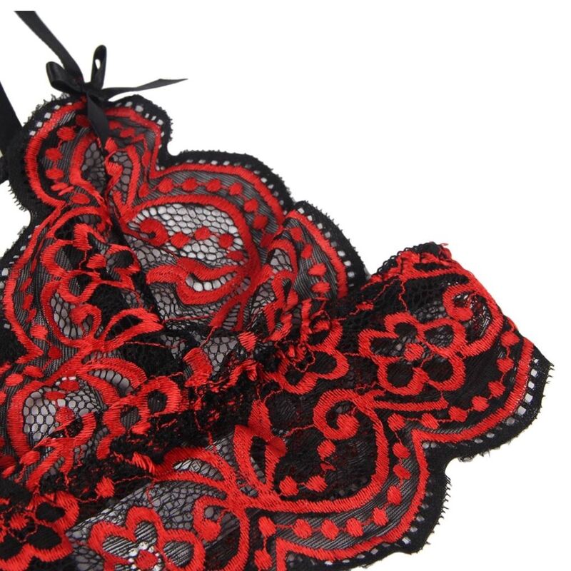 SUBBLIME - TWO-PIECE SET LACE TOP AND PANTIES S/M