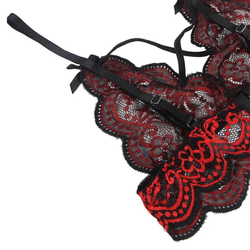 SUBBLIME - TWO-PIECE SET LACE TOP AND PANTIES S/M