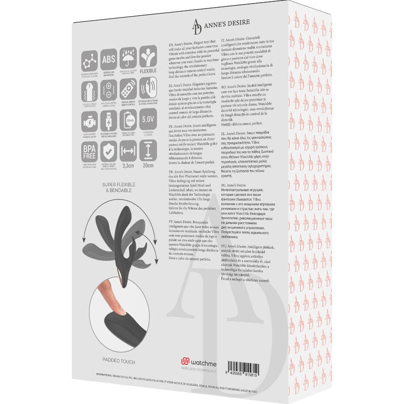 ANNE'S DESIRE - RABBIT REMOTE CONTROL WATCHME TECHNOLOGY BLACK