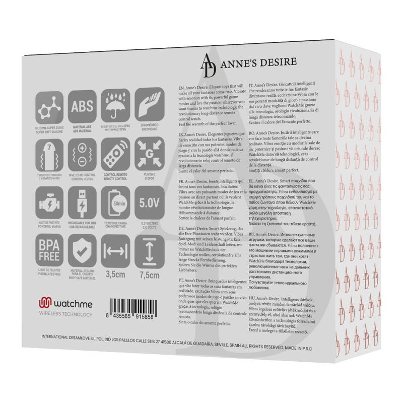 ANNE'S DESIRE - WATCHME TECHNOLOGY REMOTE CONTROL EGG BLACK