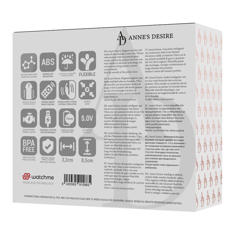 ANNE'S DESIRE - DUAL PLEASURE WATCHME TECHNOLOGY BLACK/GOLD