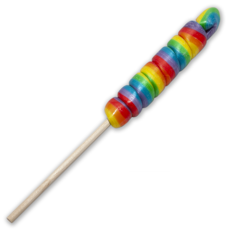 PRIDE - LARGE LOLLIPOP WITH THE LGBT FLAG FOR PIRULO, PIRULO MY PIRULO /es/pt/en/fr/it/