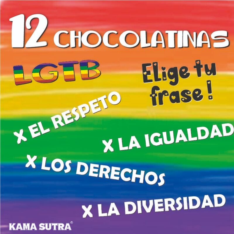 PRIDE - BOX OF 12 CHOCOLATES WITH THE LGBT FLAG