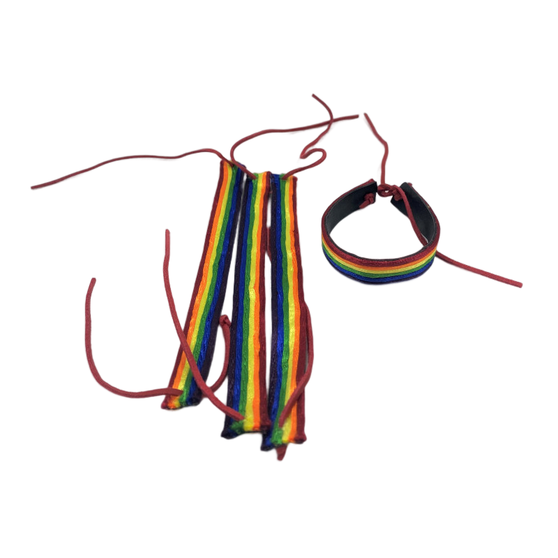 PRIDE - LGBT FLAG LEATHER BRACELET