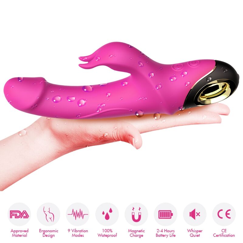 ARMONY - METEROR DILDO VIBRATING RABBIT ROTATOR FUCHSIA