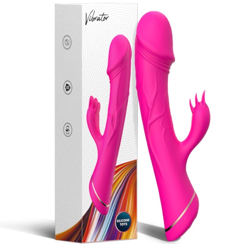 ARMONY - FUCHSIA SILICONE RABBIT VIBRATING DILDO