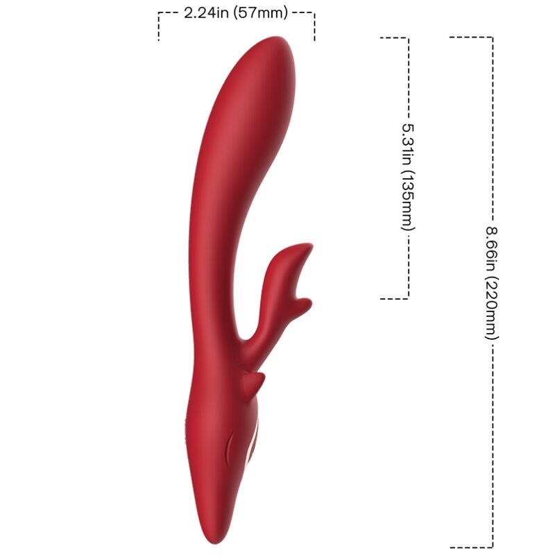ARMONY - ELK CURVED RABBIT VIBRATOR RED