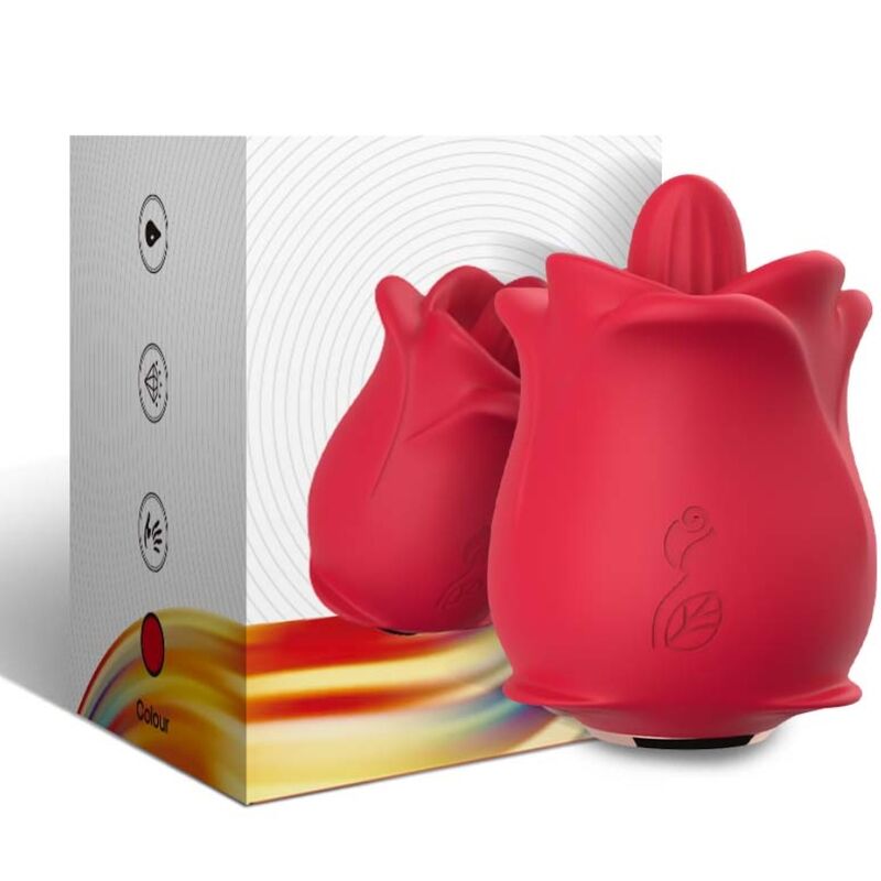 ARMONY - PINK VIBRATING CLITORIS TONGUE STIMULATOR 10 MODES RED