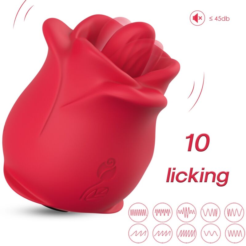 ARMONY - PINK VIBRATING CLITORIS TONGUE STIMULATOR 10 MODES RED