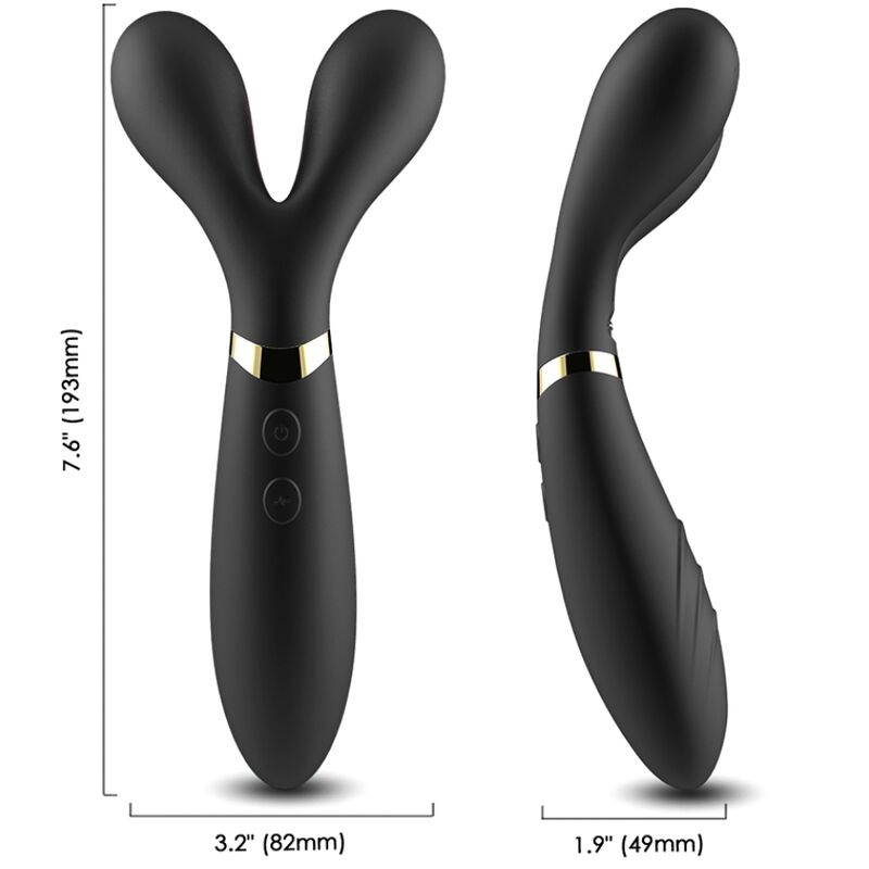 ARMONY - Y-WAND MASSAGER &amp; VIBRATOR DOUBLE HEAD BLACK