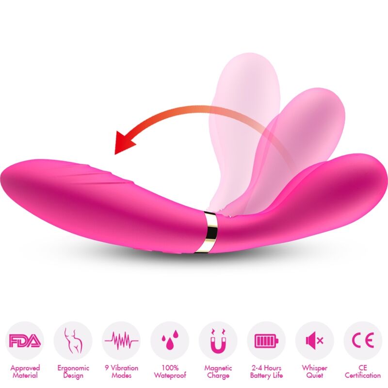 ARMONY - Y-WAND MASSAGER &amp; VIBRATOR DOUBLE HEAD FUCHSIA