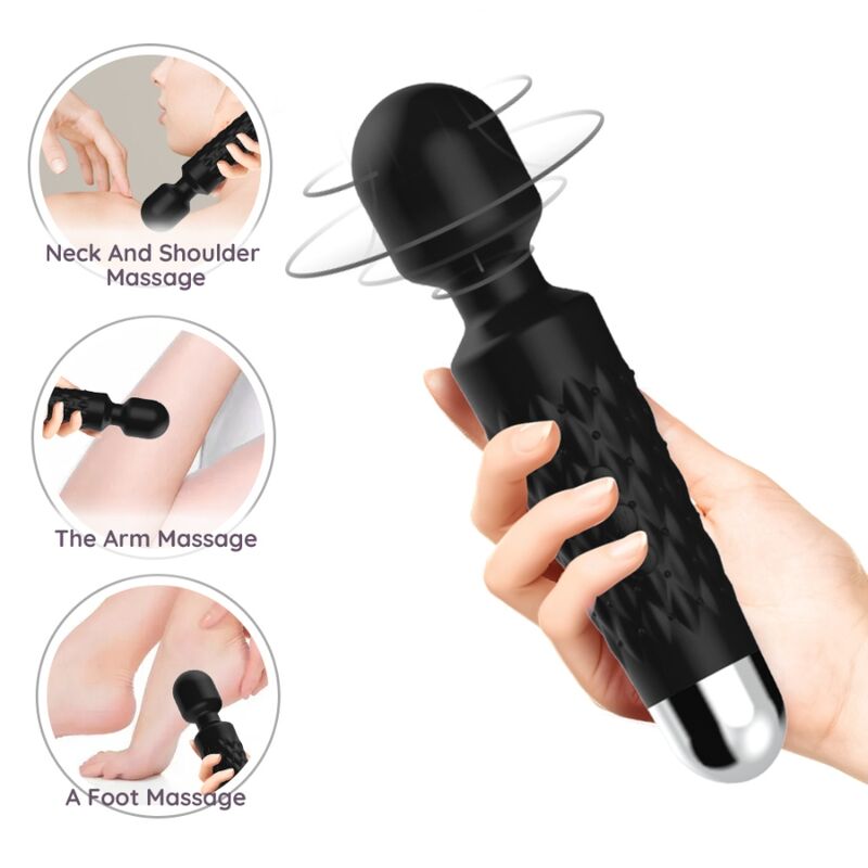 ARMONY - POSTMAN MASSAGER &amp; VIBRATOR FLEXIBLE HEAD BLACK