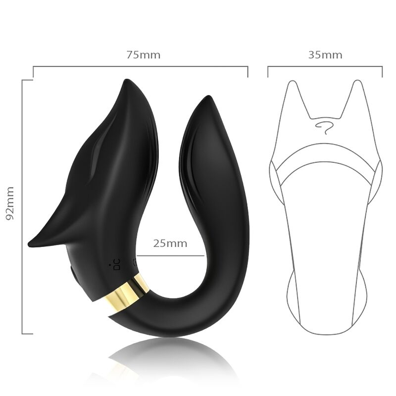 ARMONY - FOX COUPLES VIBRATOR REMOTE CONTROL BLACK