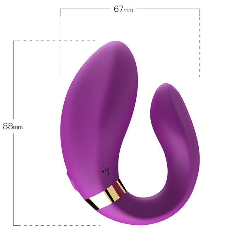 ARMONY - CRESCENT COUPLE VIBRATOR REMOTE CONTROL VIOLET