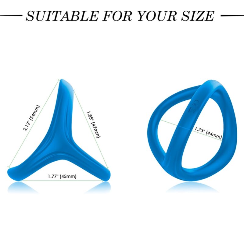 ARMONY - TRESSOR BLUE DOUBLE SILICONE RING