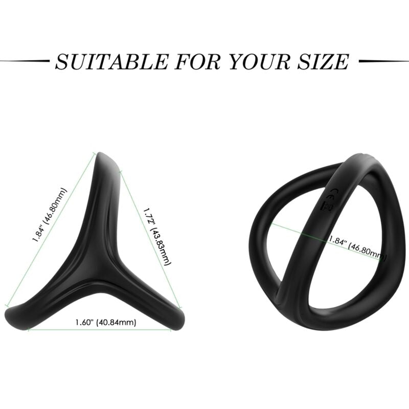 ARMONY - TRESSOR BLACK DOUBLE SILICONE RING
