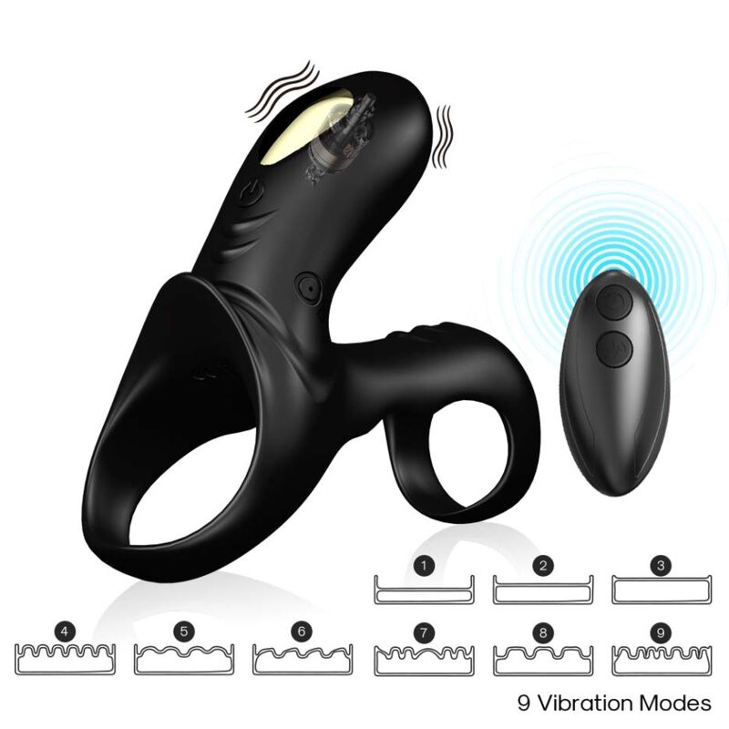ARMONY - RANGER DOUBLE VIBRATING RING FOR COUPLE, BLACK