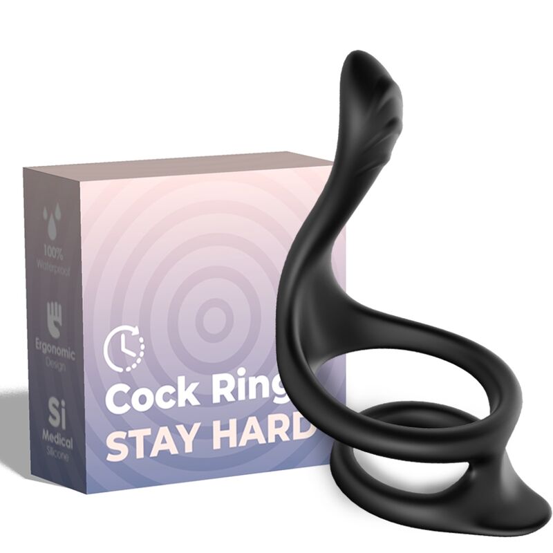 ARMONY - TAIL BLACK DOUBLE ANAL RING