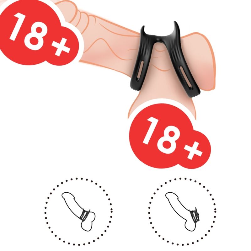 ARMONY - DUALRING BLACK ELASTIC DOUBLE RING