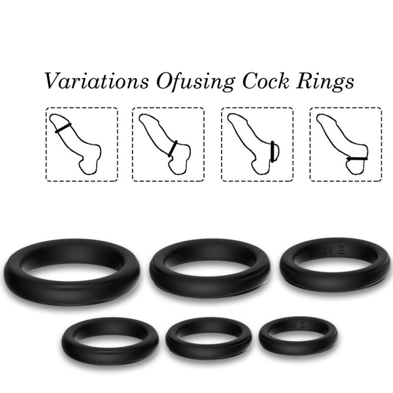 ARMONY - LOCK BLACK SILICONE RINGS