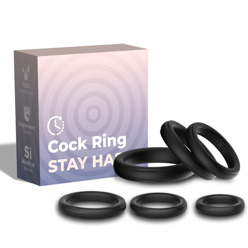ARMONY - LOCK BLACK SILICONE RINGS