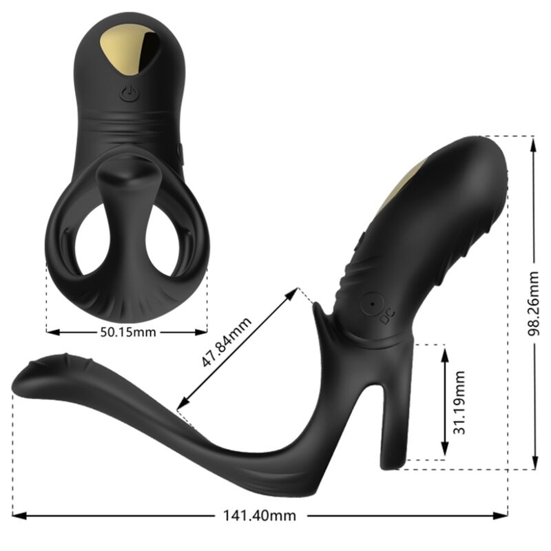 ARMONY - JOY JUMPER VIBRATING RING FOR COUPLES &amp; BLACK ANAL PLUG