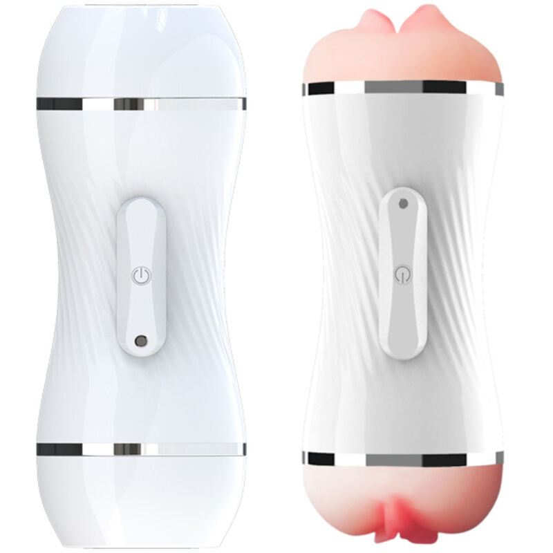 ARMONY - DOUBLE VIBRATING MASTURBATOR VAGINA &amp; MOUTH WHITE