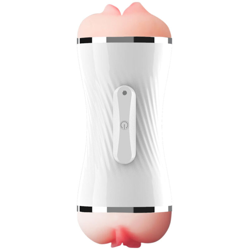 ARMONY - DOUBLE VIBRATING MASTURBATOR VAGINA &amp; MOUTH WHITE