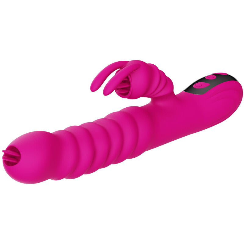 ARMONY - MULTIFUNCTIONAL RABBIT VIBRATOR DOUBLE TONGUE HEAT EFFECT FUCHSIA