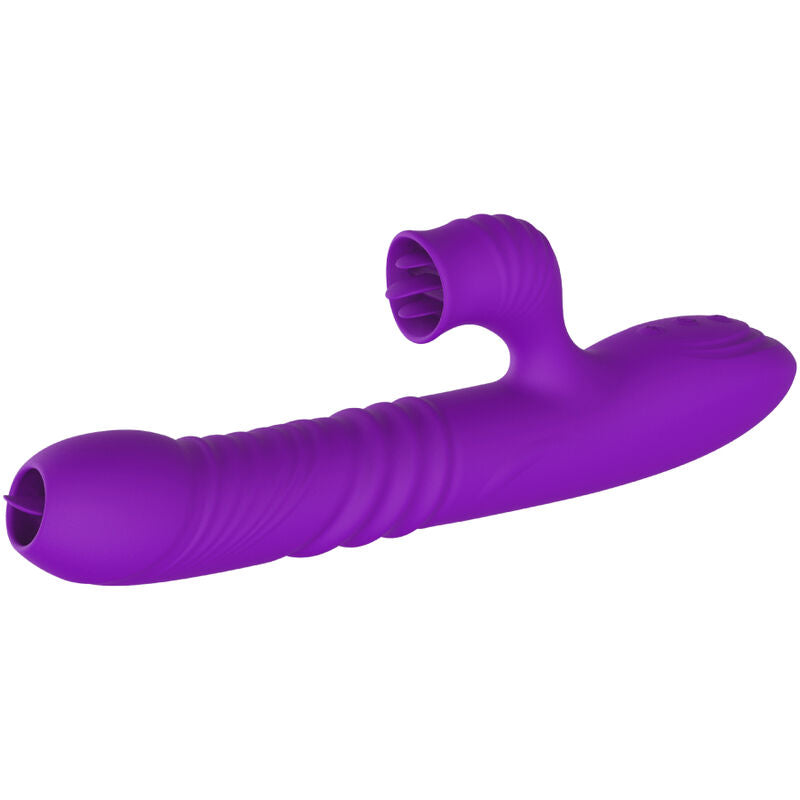 ARMONY - FULLY GSPOT RABBIT VIBRATOR WITH STIMULATING TONGUE, VIOLET HEAT EFFECT