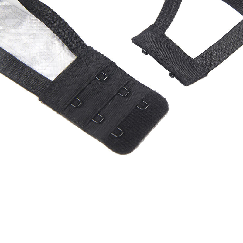 SUBBLIME - 3-PIECE SET BRA + THONG + GARTER BLACK LACE S/M