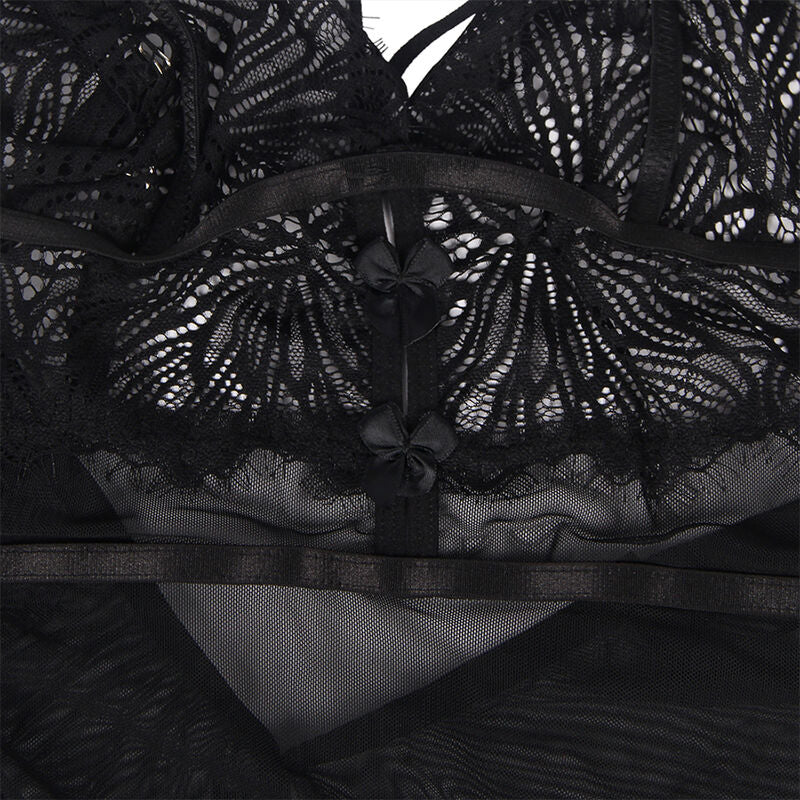 SUBBLIME - BLACK LACE BABYDOLL WITH ADJUSTABLE STRAPS S/M