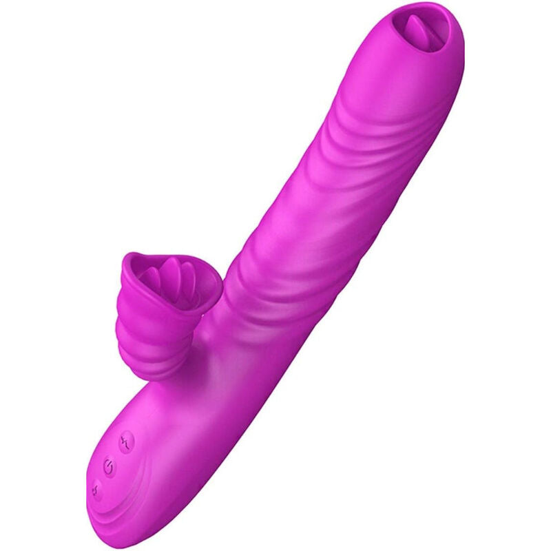 ARMONY - ANGELIA MULTIFUNCTIONAL DOUBLE TONGUE VIBRATOR WITH VIOLET HEAT EFFECT