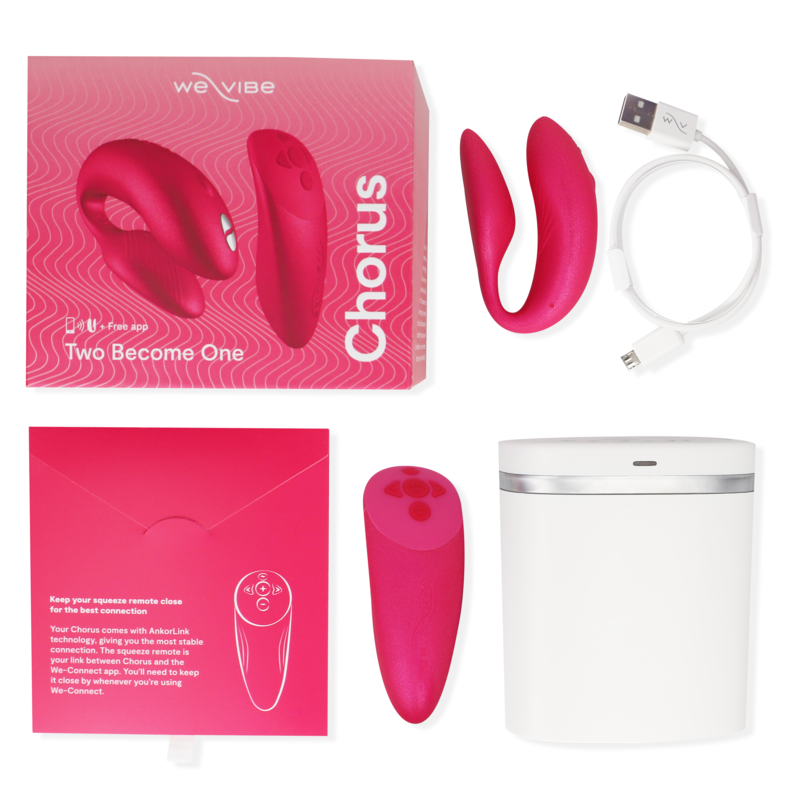WE-VIBE - CHORUS COUPLES VIBRATOR WITH PINK SQUEEZE CONTROL