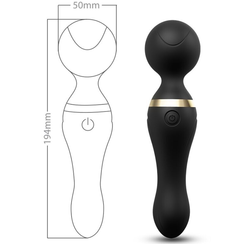 ARMONY - FREEZA MASSAGER &amp; VIBRATOR FLEXIBLE HEAD BLACK