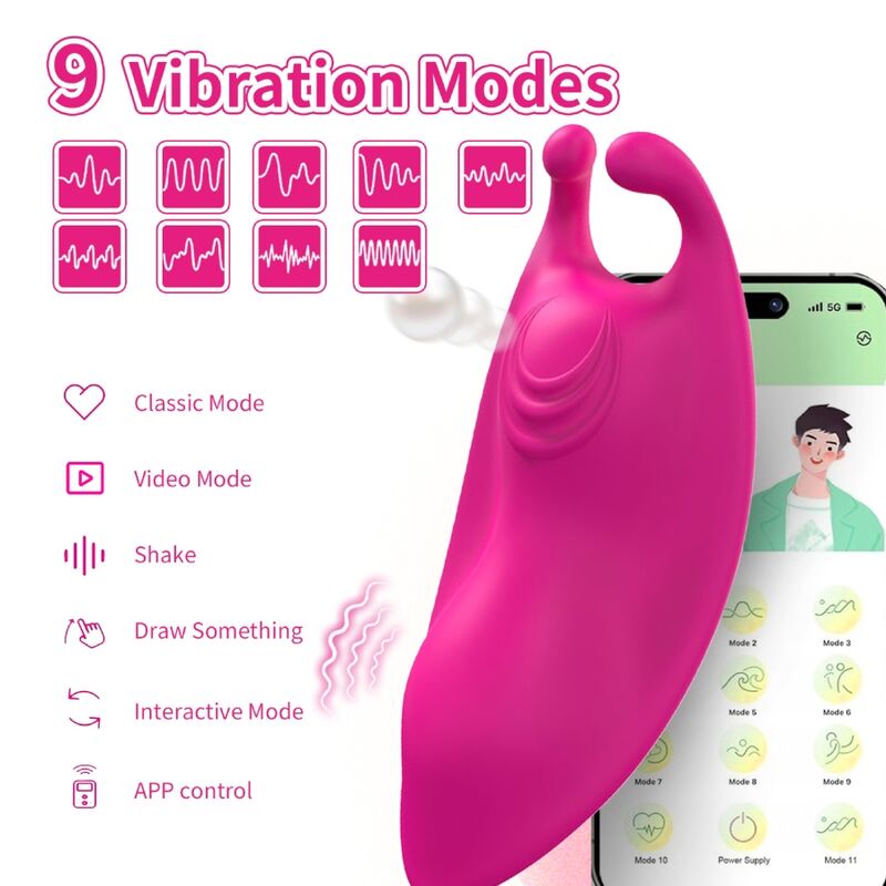 ARMONY - HONEYBEE FUCHSIA G-SPOT VIBRATING PANTIES - FREE APP