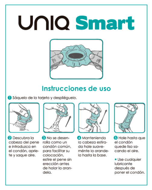 UNIQ - SMART LATEX-FREE PRE-ERECTION CONDOMS 3 UNITS