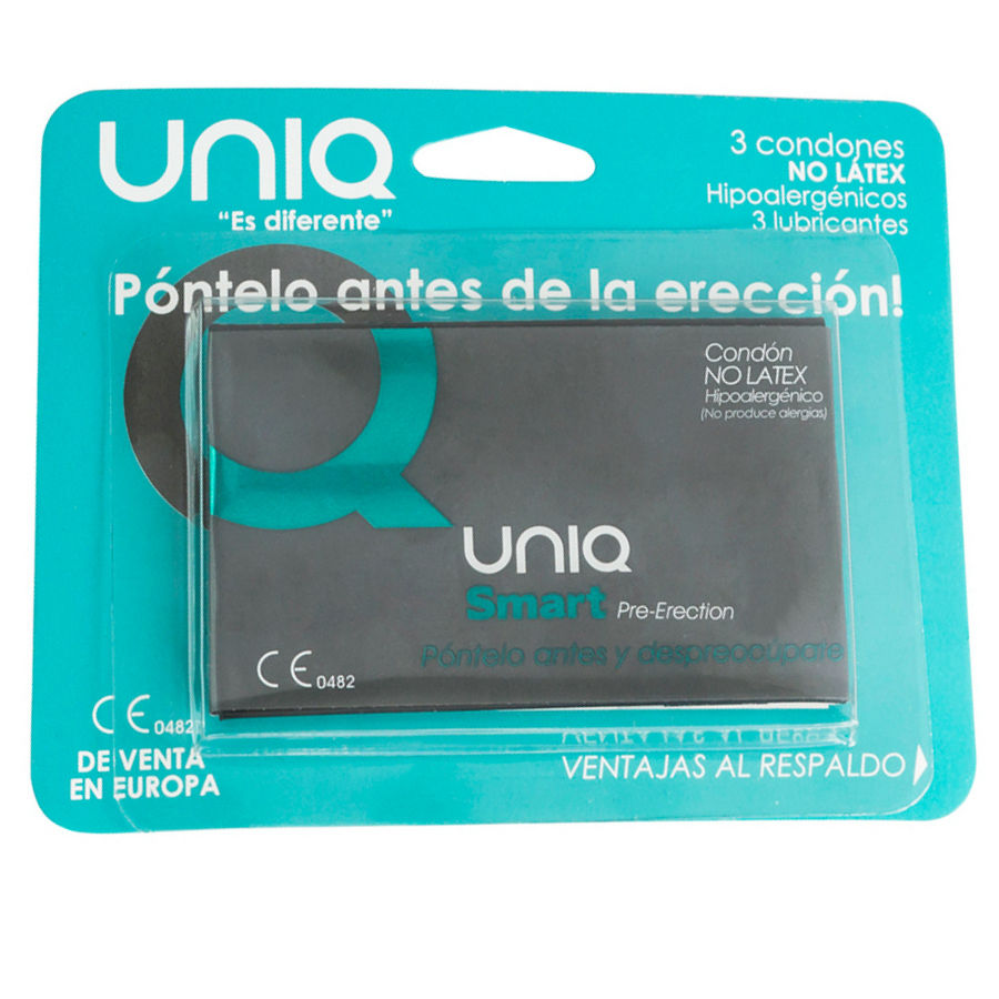 UNIQ - SMART LATEX-FREE PRE-ERECTION CONDOMS 3 UNITS