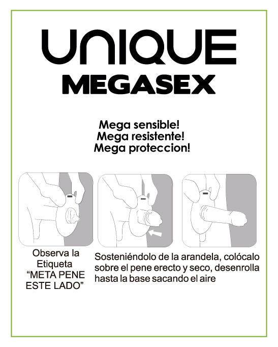 UNIQ - MEGASEX SENSITIVE CONDOMS WITH GARTER BELT LATEX-FREE 3 UNITS