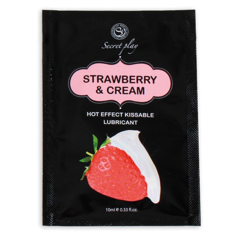 SECRETPLAY - SINGLE-DOSE STRAWBERRY &amp; CREAM LUBRICANT 10 ML
