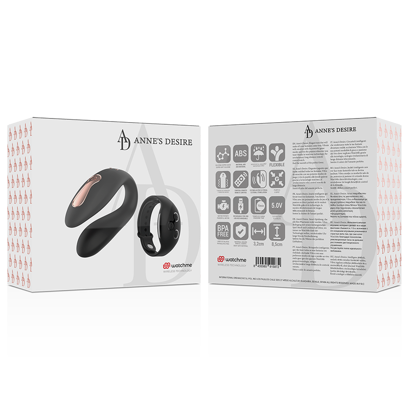 ANNE'S DESIRE - DUAL PLEASURE WATCHME TECHNOLOGY BLACK