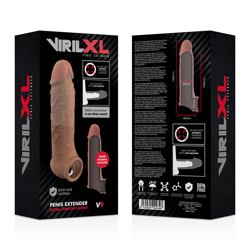 VIRILXL - LIQUID SILICONE PENIS EXTENSION V9 BROWN