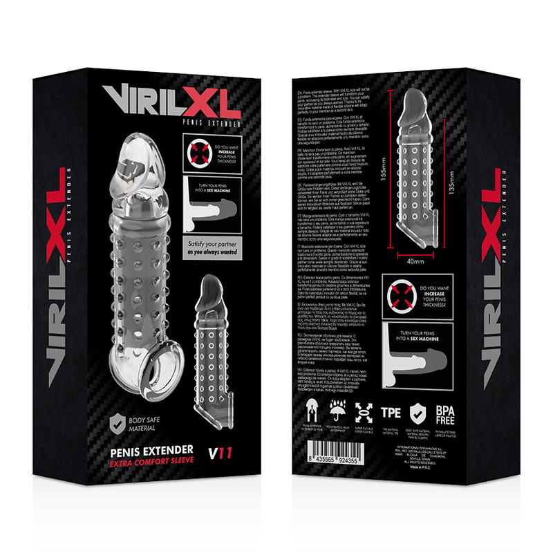 VIRILXL - V11 Transparent Penis Extension and Sleeve