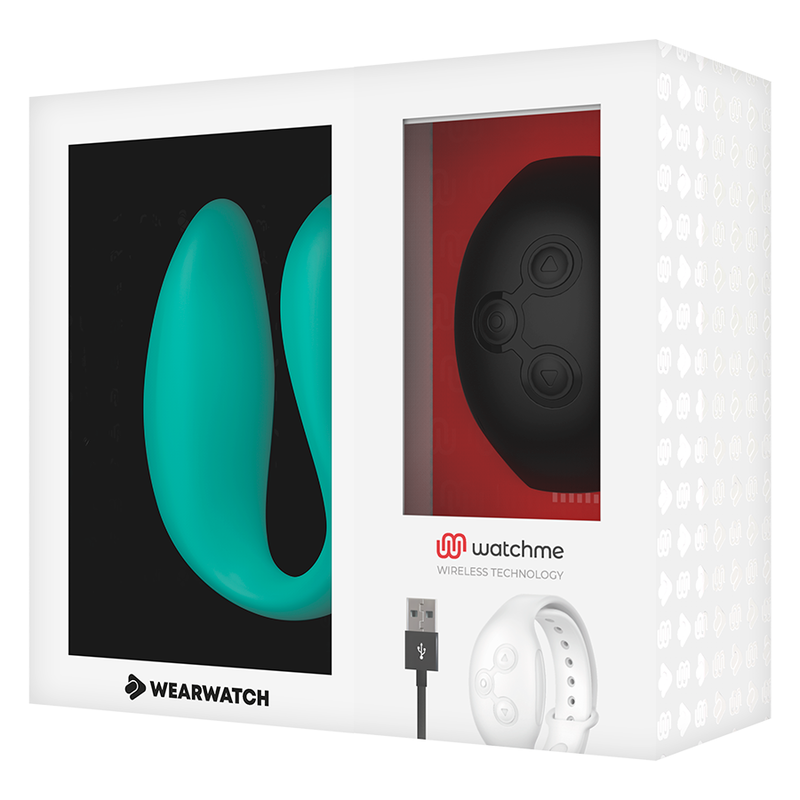 WEARWATCH - DUAL TECHNOLOGY WATCHME VIBRATOR AQUAMARINE / JET